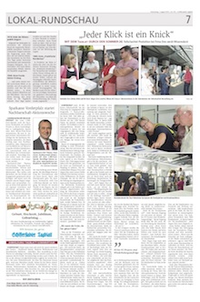 Artikel im August 2019 über Dres im Schifferstadter Tagblatt